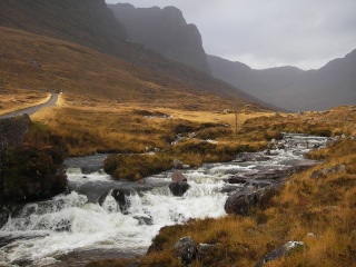 Off the start of the Bealach na Ba at Tornapress by Kishorn